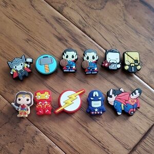 Croc Charms - Super Hero Theme Set of 11